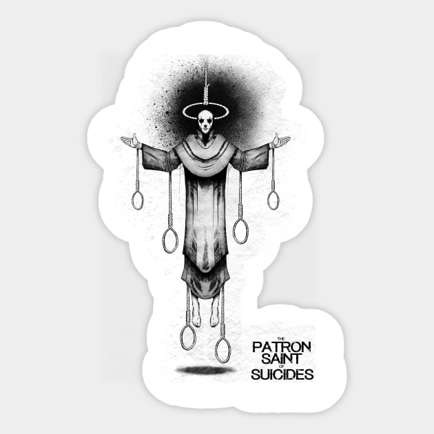 The Patron Saint of Suicides - Original Art by Shawn Coss Sticker by Patron Saint of Suicides